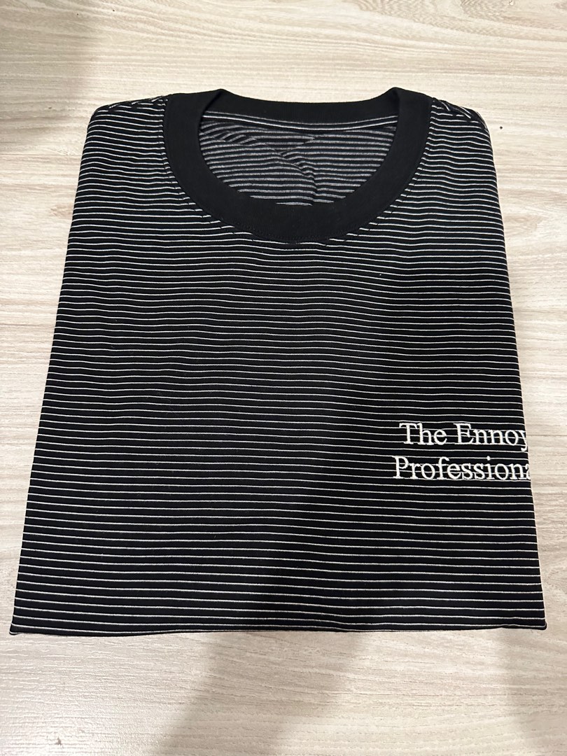 2023 S/S Ennoy Boder T-Shirt BEIGE BLACK