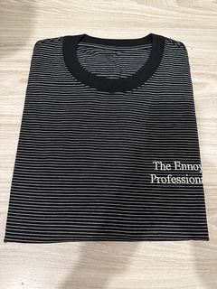 ennoy S/S Border T-Shirt (GRAY × NAVY) L