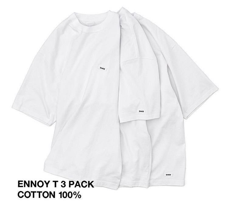 Ennoy pack tee XL White, 男裝, 上身及套裝, T-shirt、恤衫、有 Ennoy pack tee XL White, 男裝, 上身及套裝, T-shirt、恤衫、有
