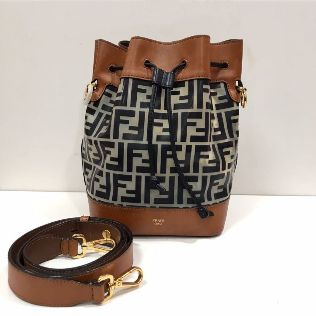 Fast Sale Preloved Fendi Mon Tresor Grande FF Glass 2018 With strap booklet tag year and dustbag Nett Exclude ongkir