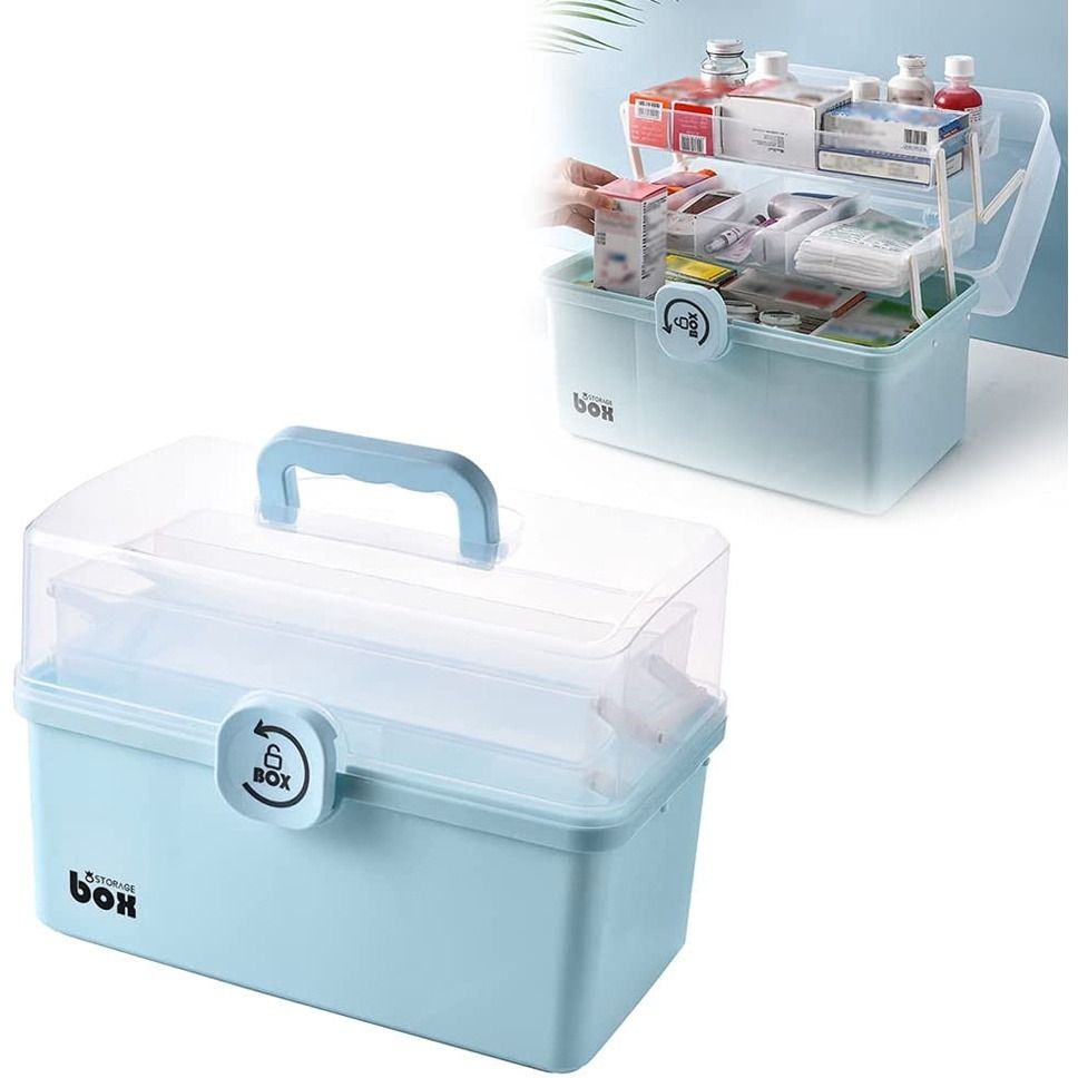 First Aid Box Medicine Tool Box MultiPurpose 3 tiers Storage container