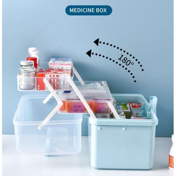 First Aid Box Medicine Tool Box MultiPurpose 3 tiers Storage container