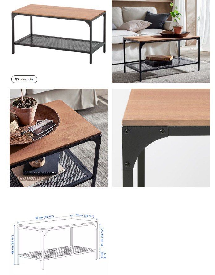 Fjallbo Ikea Coffee Table, Furniture & Home Living, Furniture, Tables