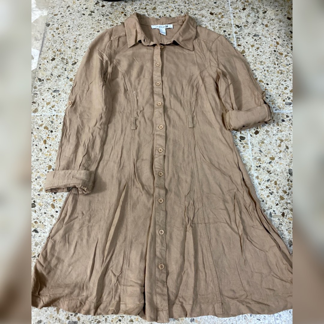 Khaki dress top forever 21