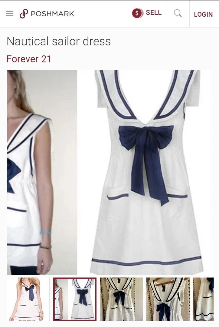 FOREVER 21 NAUTICAL SAILOR DRESS EXTRA SMALL to MEDIUM Women s