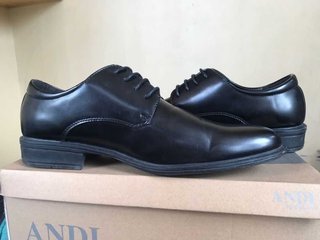 Formal Leather Black Shoes (ANDI by Outland) on Carousell