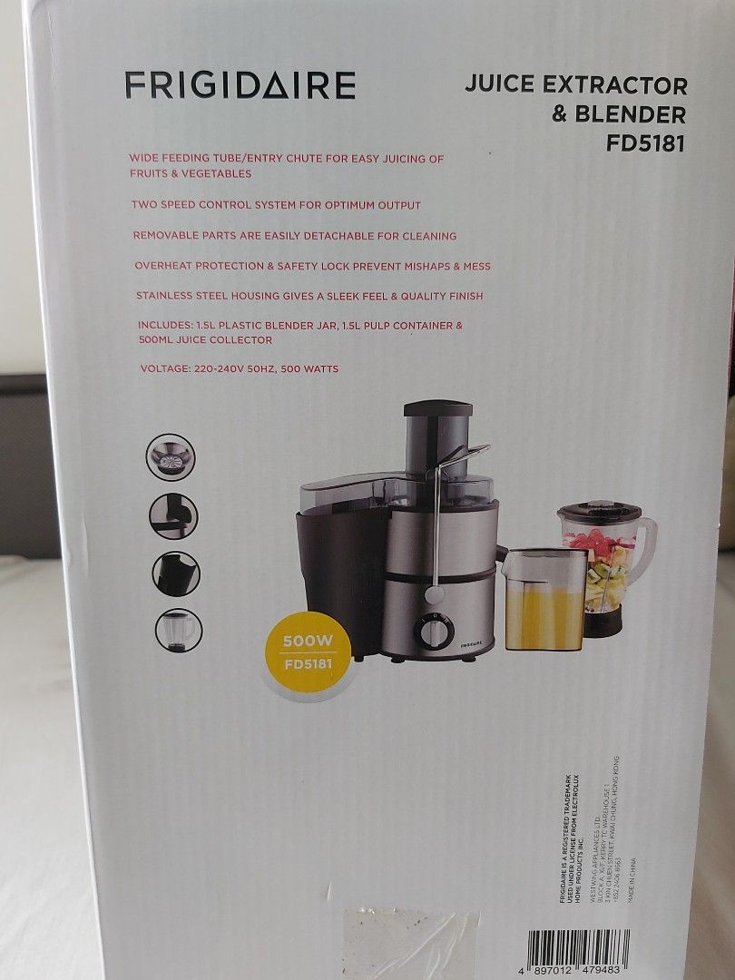 Frigidaire FD5181Juice Extractor & Blender, 家庭電器, 廚房電器, 榨汁機及攪拌機