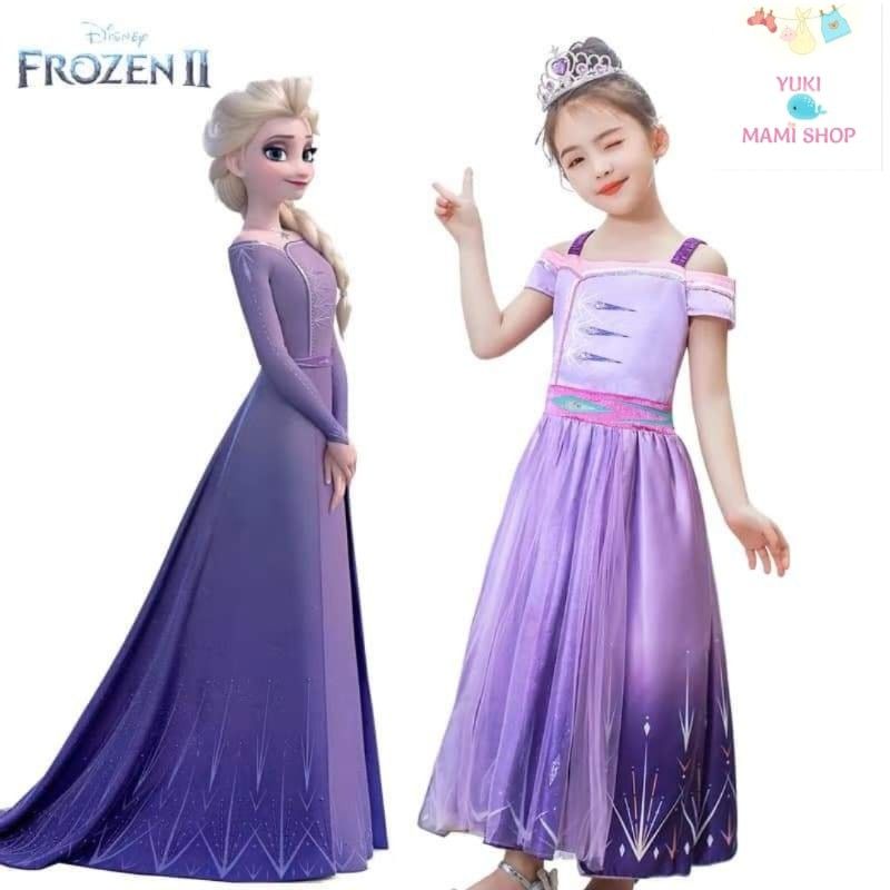 ITVTi Purple Elsa Princess Dress For Girls - Costume With Accessories For Halloween, Birthday, & Cosplay, Ages 2-8