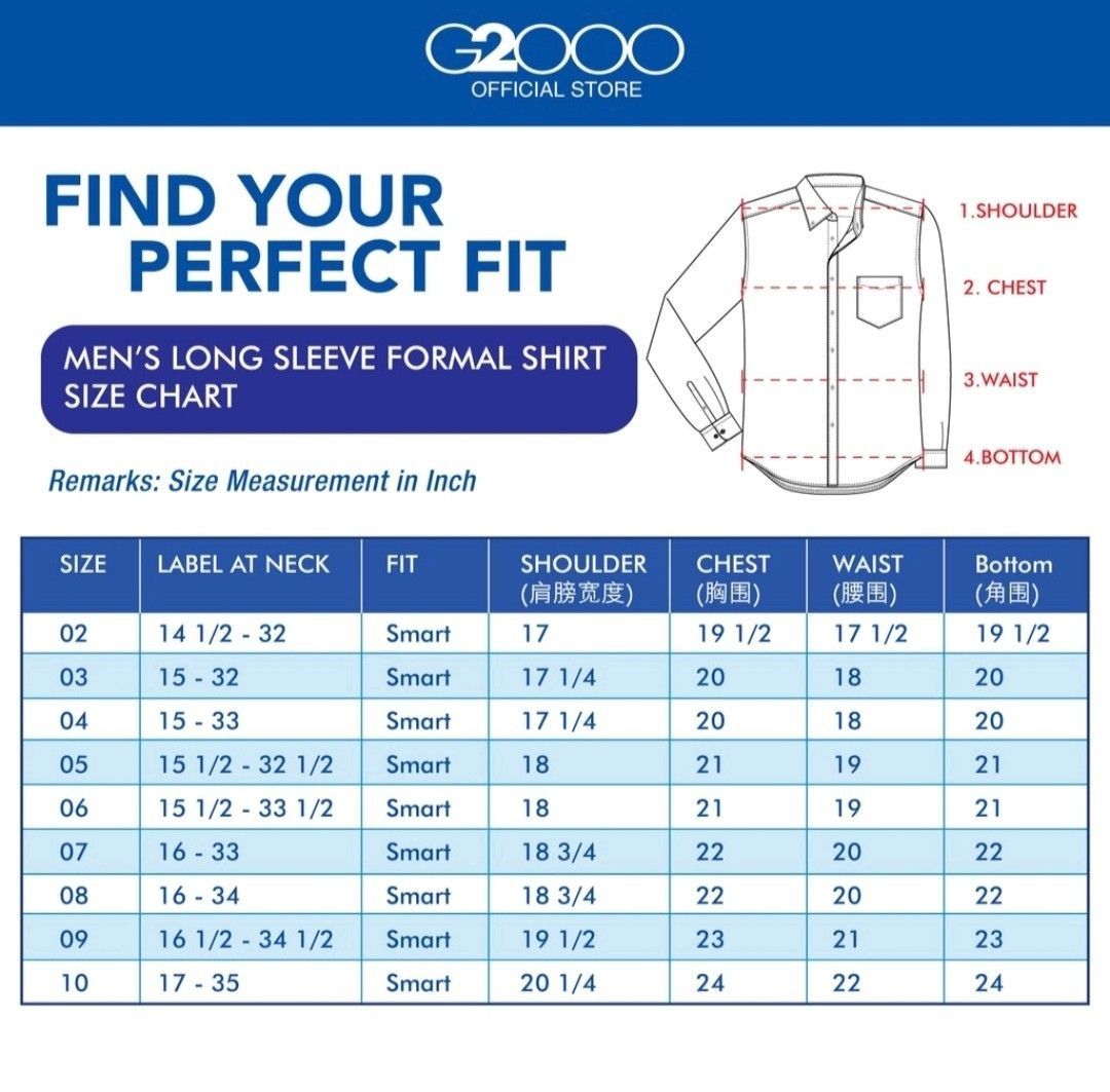 G2000 Slim fit office shirt Male
