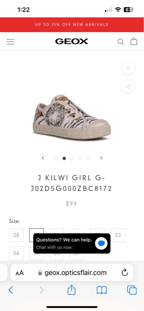 Geox kids new arrivals size