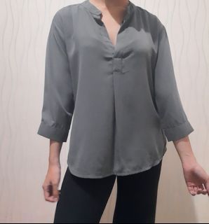 Grey Blouse Kemeja