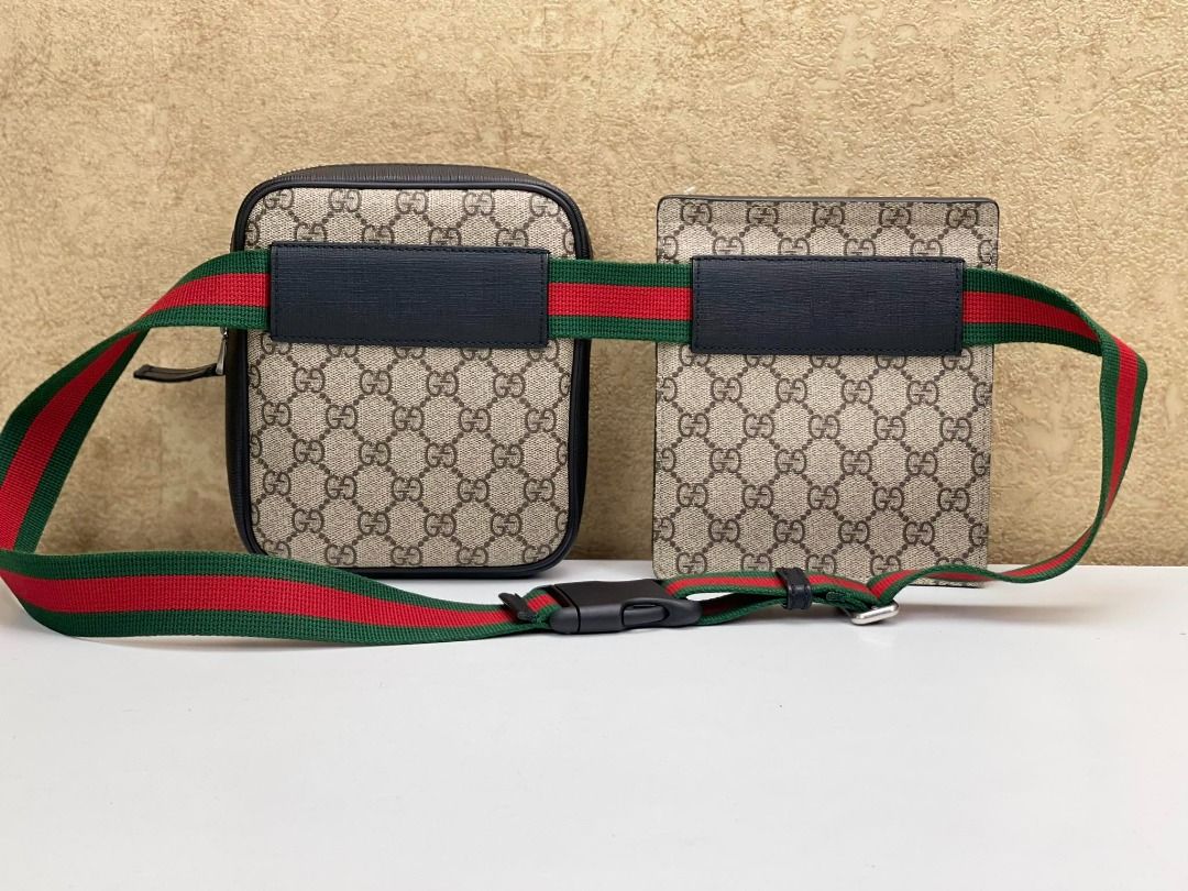 GUCCI GG Supreme Canvas Belt Bag Beige 450956