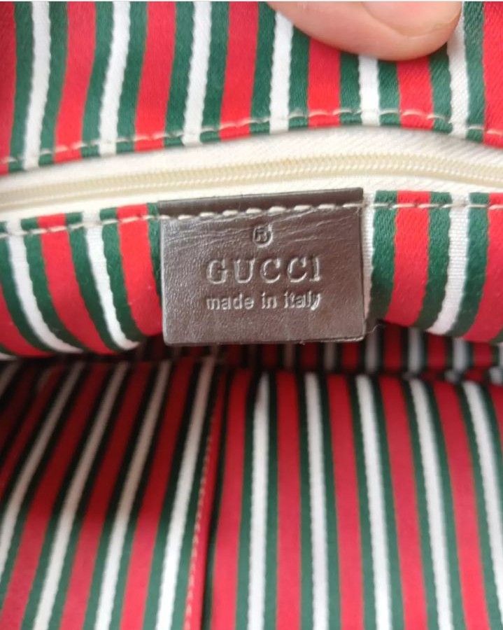 GUCCI MADE IN ITALY CANVAS MIX KULIT ASLI on Carousell