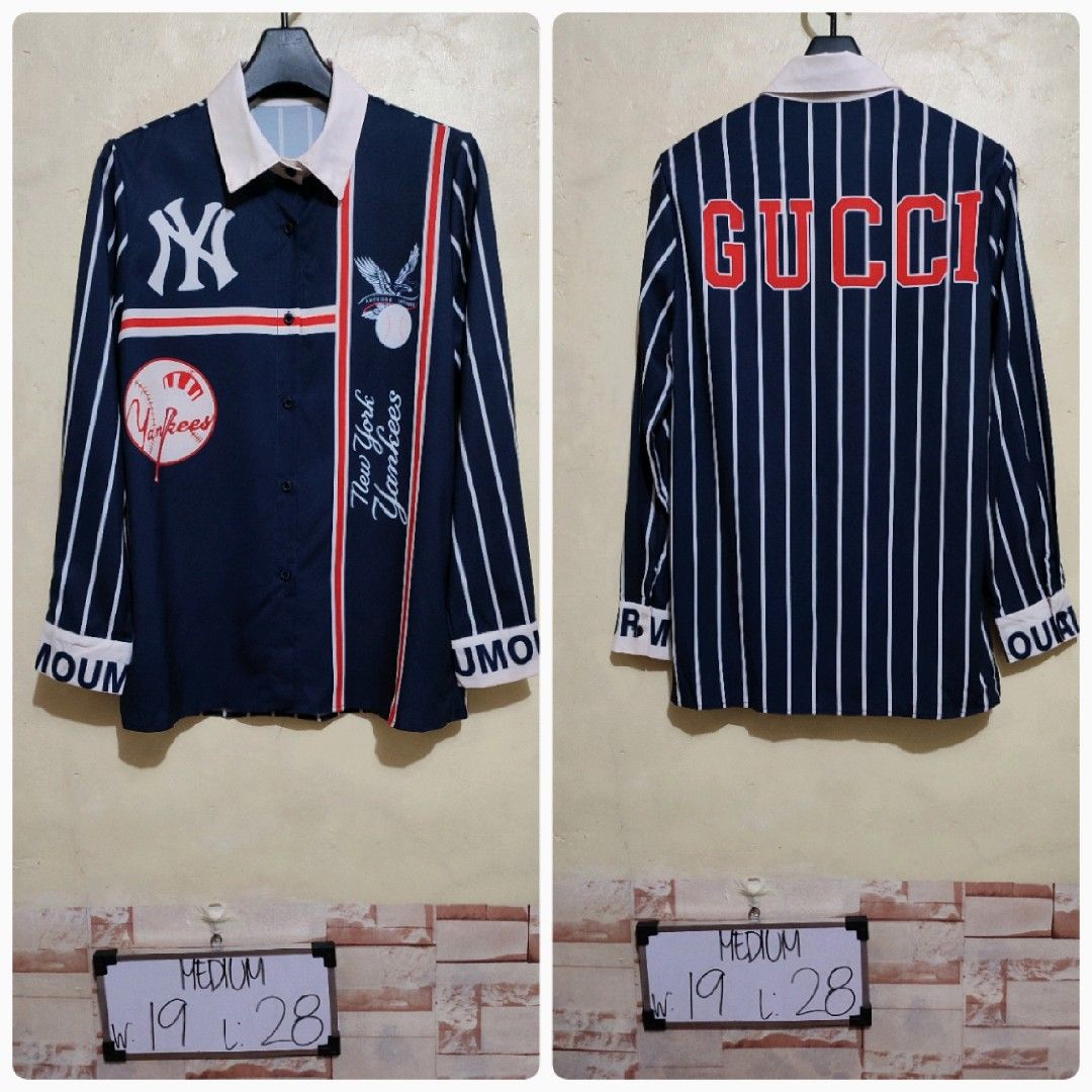 Gucci new York Yankees t shirt, Men's Fashion, Tops & Sets, Tshirts & Polo  Shirts on Carousell