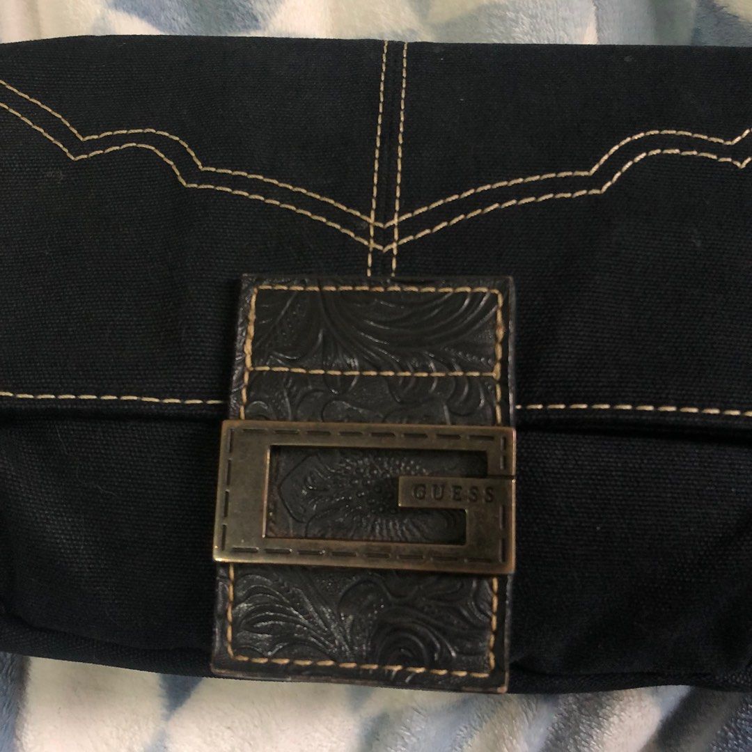 guess vintage black shoulder bag y2k 2000s bag tas ketek on Carousell