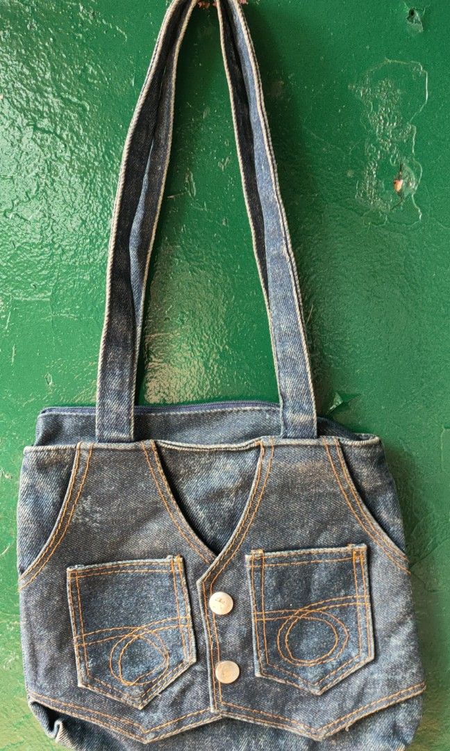 Handmade jeans tote beg
