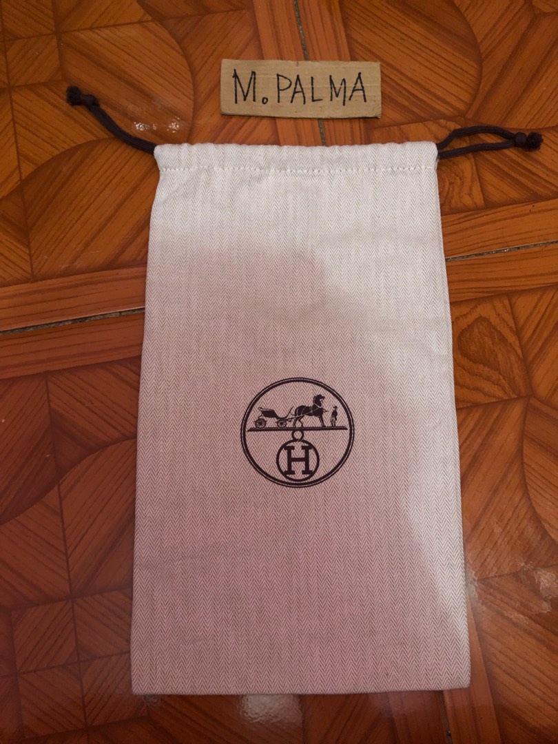 Dustbag Hermès Neuf - Housse Rectangulaire Coton Beige/écru, 39.5 X 21.5 Cm - Fourre-tout De Rangement
