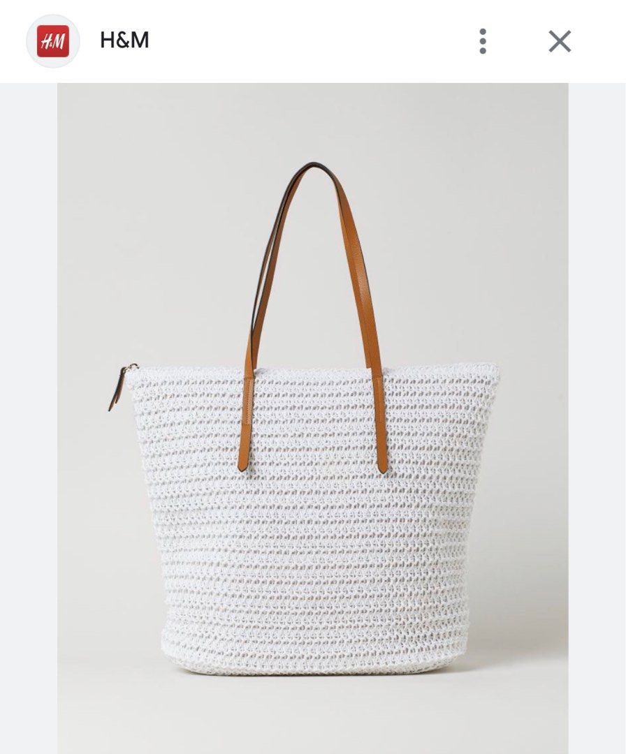 H and m beach bag top