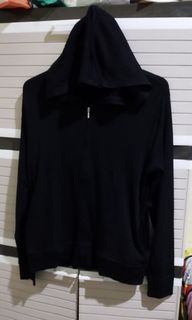 Hoodie Zipper GU (Global Uniqlo ) Black