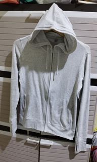 Hoodie Zipper Uniqlo Light Grey 2