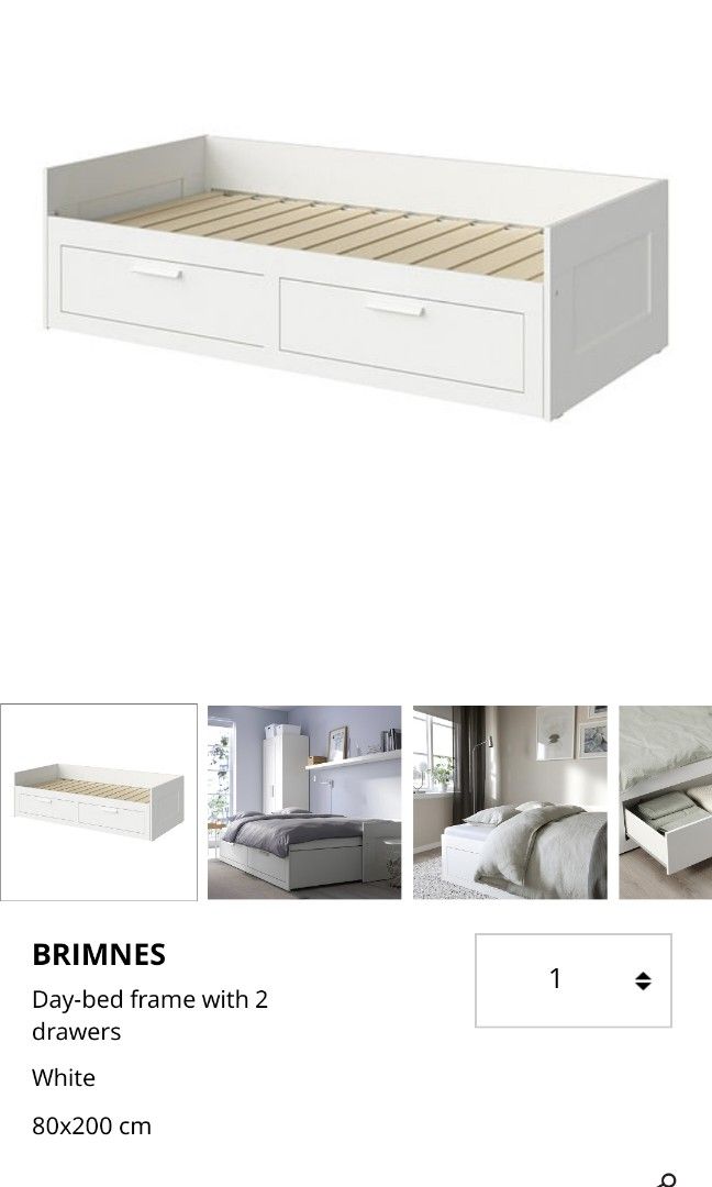 IKEA Brimnes daybed, Furniture & Home Living, Furniture, Bed Frames