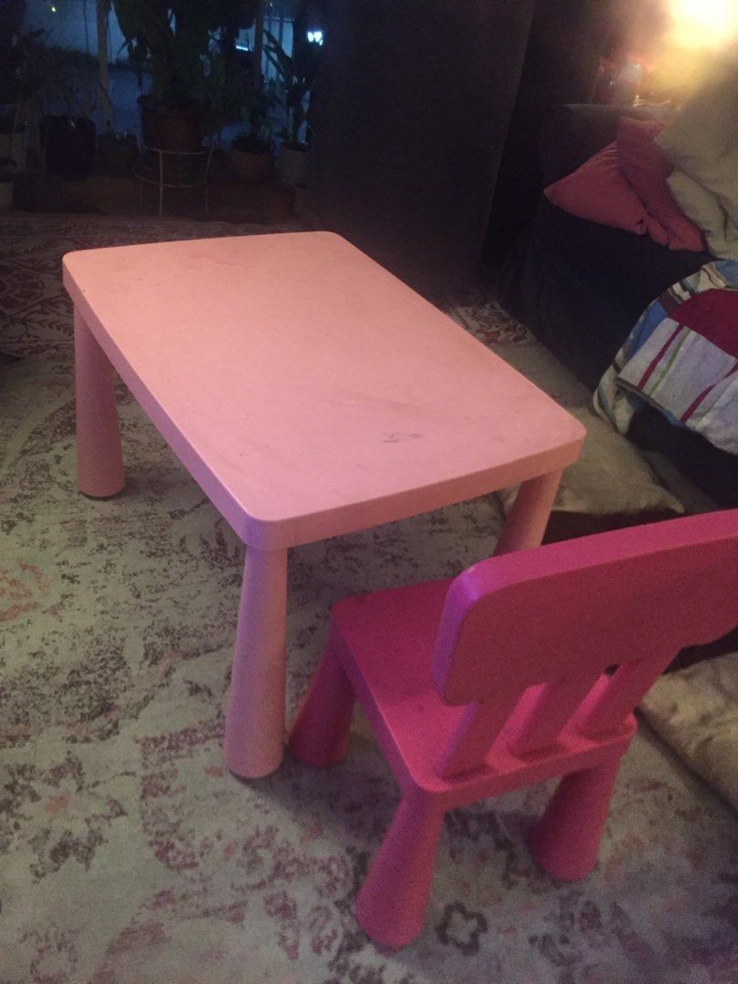 Ikea kids table and chair, Babies & Kids, Baby Nursery & Kids Furniture