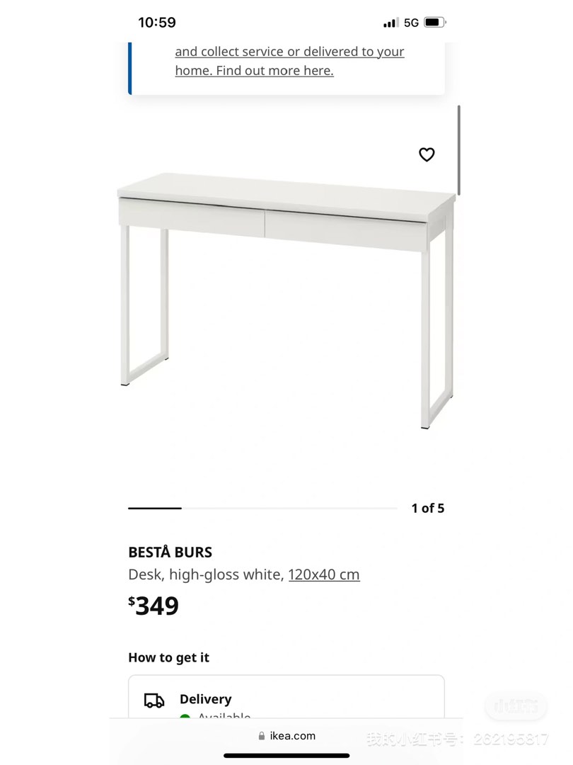 IKEA Table Besta, Furniture & Home Living, Furniture, Tables & Sets on