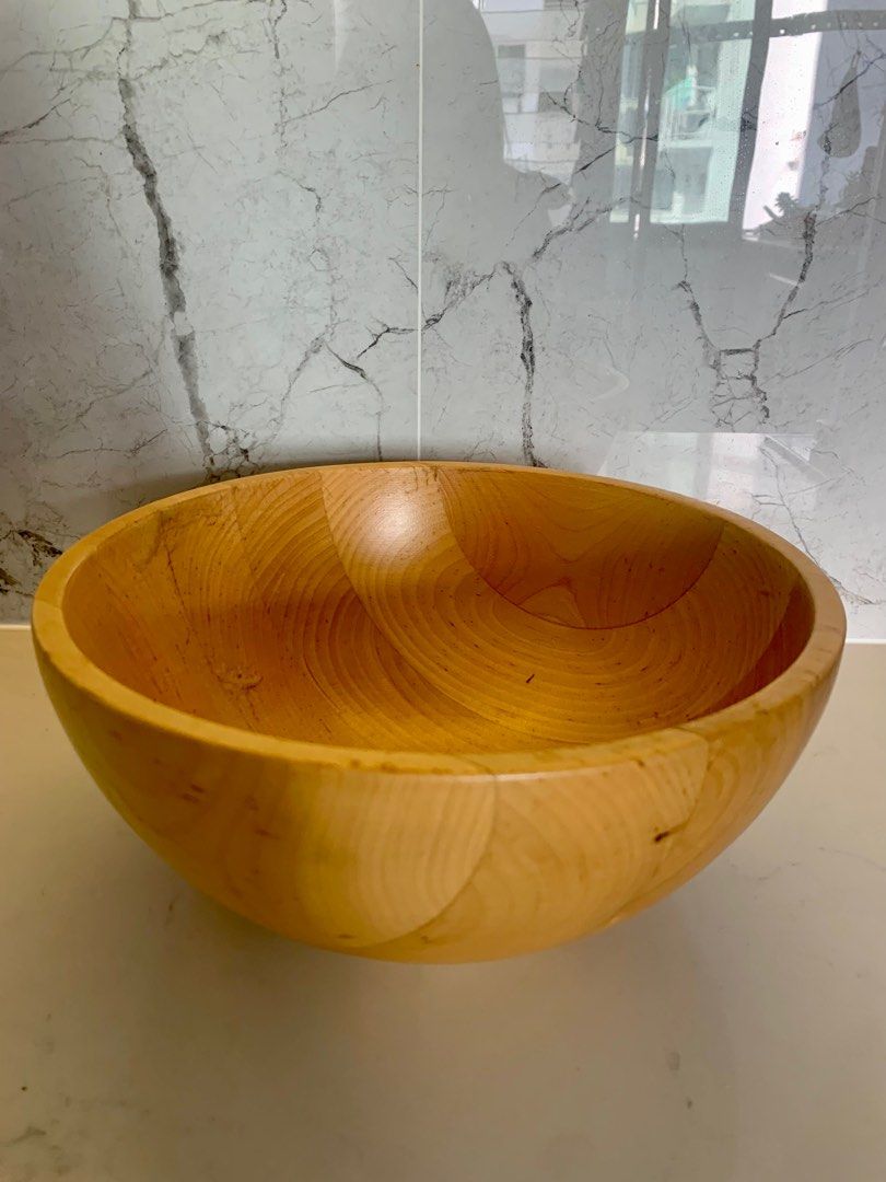 IKEA wooden salad bowl, Furniture & Home Living, Kitchenware