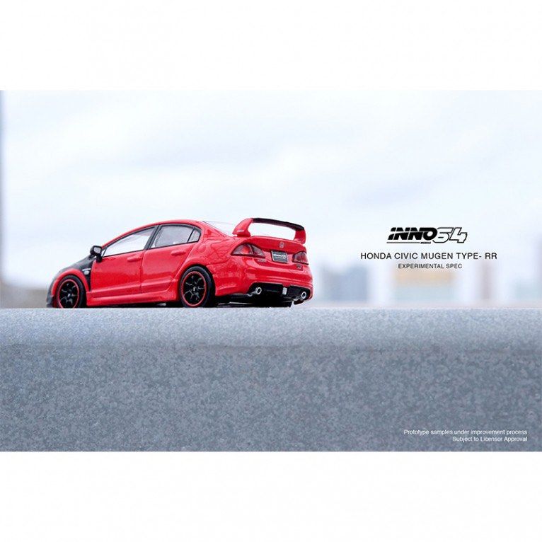 Modèle Réduit Honda Civic FD2 Mugen RR Rouge à L'échelle 1:64 - INNO64, Boîte Scellée, édition Limitée