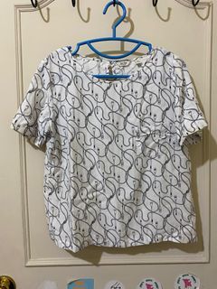 Jack wills 白色船槳花紋上衣