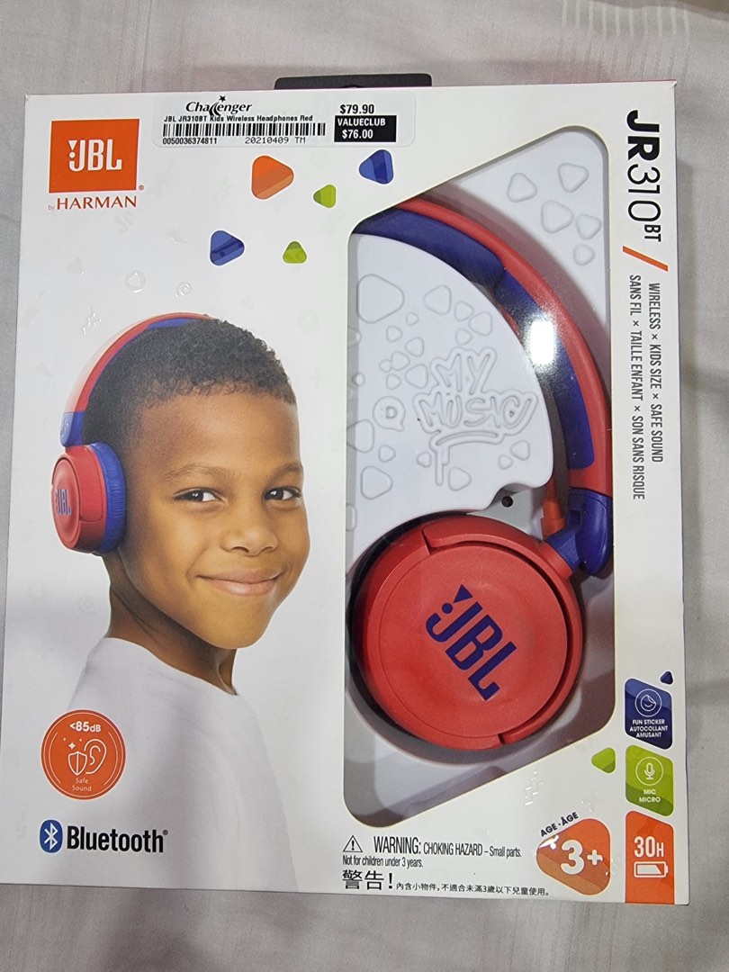 JBL JR310 Bluetooth Wireless Headphones for Kids, Audio, Headphones