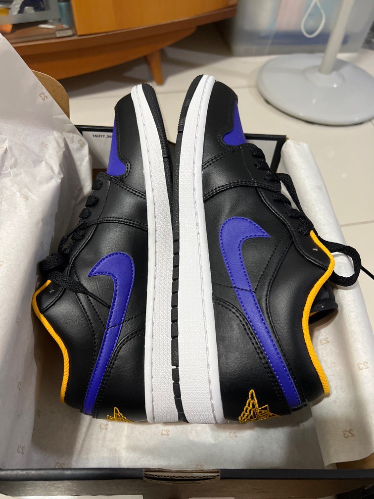 Purple and yellow jordans on sale