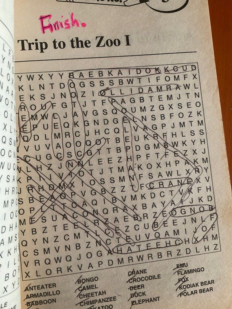 Jumbo word search puzzle book on Carousell
