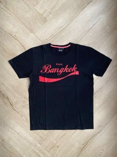 Kaos Bangkok Hitam Black Sleeve T-shirt Size L