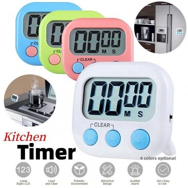 Large LCD Display Minute Second Count up Countdown Magnetic Digital Lond Kitchen  Cooking Timer Clock - China Digital Kitchen Timer, Digital Cooking Timer