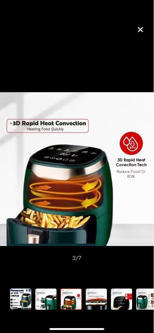 L Philips Air Fryer Large HighCapacity Air Fryer AF601D AIRFRYER, TV