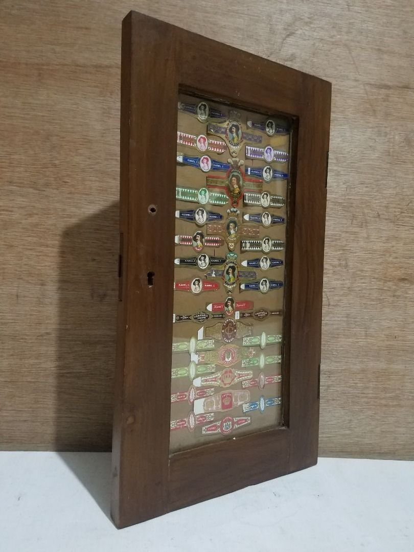 Label Cerutu Jadul 36 Helai Dalam Bingkai Jati on Carousell