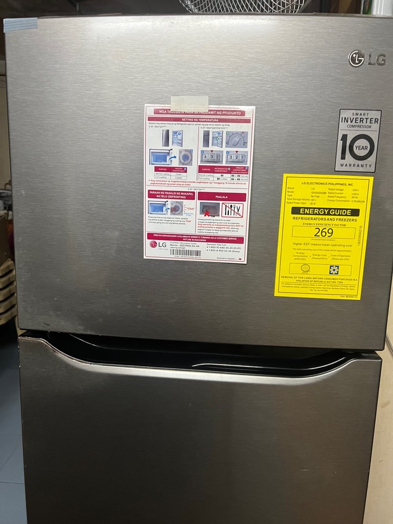 LG Refrigerator GRB202SQBB 7.2 cu ft Twodoor Smart Inverter