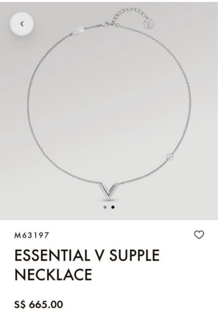 Shop Louis Vuitton Essential v supple necklace (M63197) by