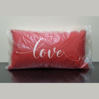 Love Mini Throw Pillow (Red & White)