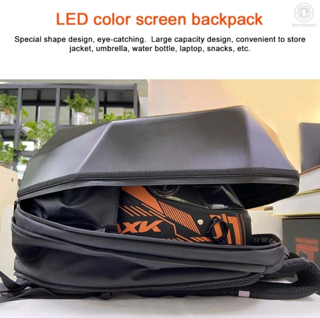 Shoulder Backpack LED Full-Color Screen Travel Laptop Backpack Waterproof  Shoulder Bag for Daypack Outdoor (Black) -Layfoo, Full Size : Amazon.in:  Computers & Accessories