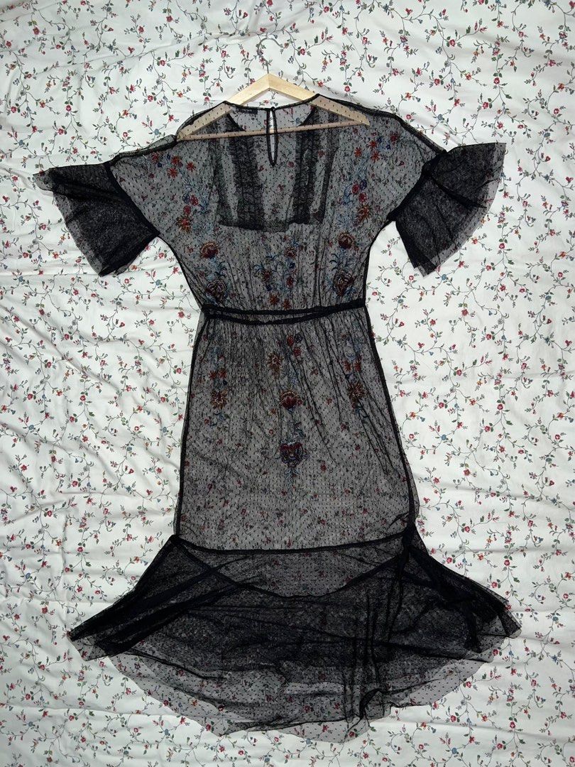 Mango floral shop embroidery dress
