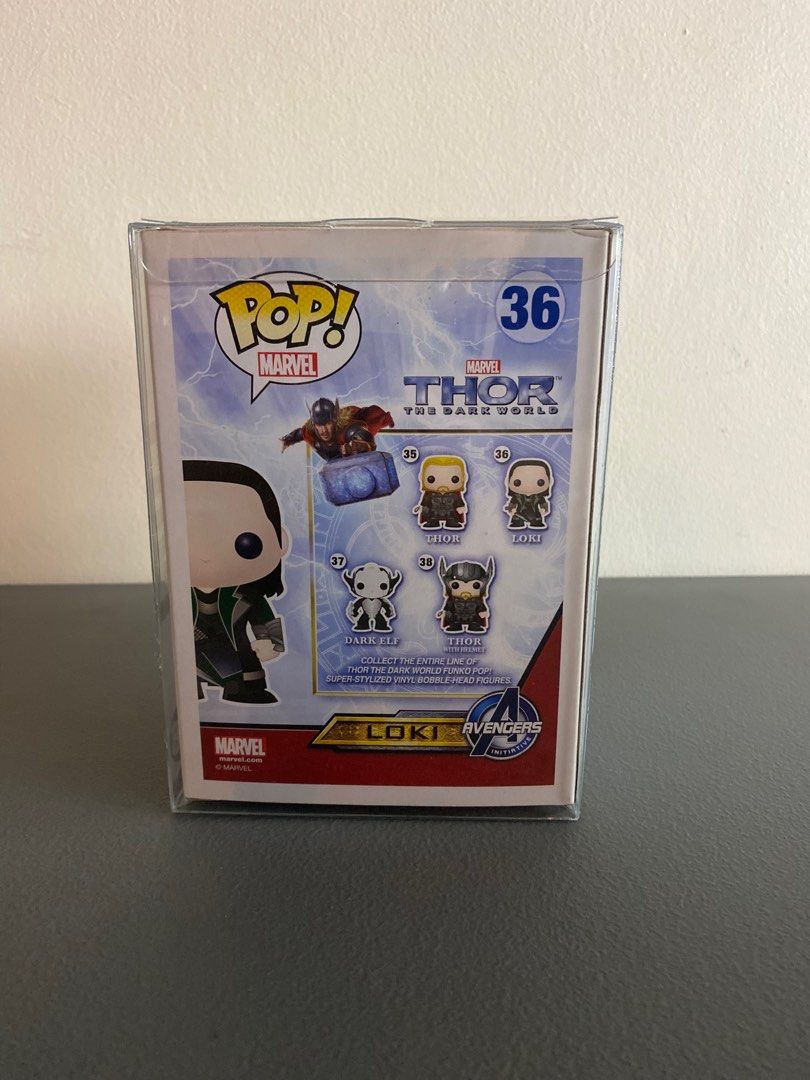 Marvel Loki TTDW Funko pop (RETIRED) (Category: Designer & Blind Box Toys) located in Pasig City. Submitted by AndyY (Listing ID 1235118132, Image 3). Description: Price Plus SF Free Protector ISSUES Dirty Box, chip in bottom right corner.