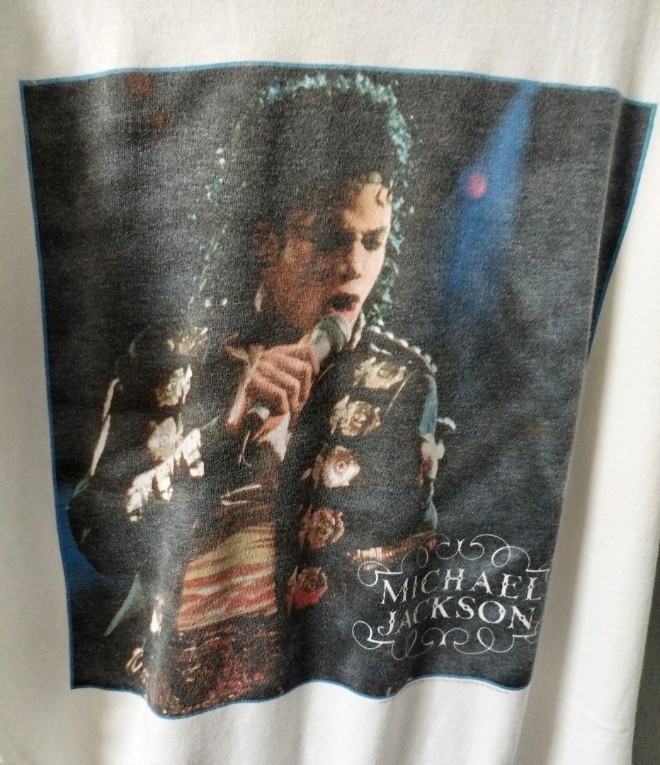Michael Jackson (Category: Tshirts & Polo Shirts ) located in Quezon City. Submitted by panicbuyer461 (Listing ID 1234999965, Image 2). Description: Micheal Jackson 23x30.5 no flaws copyright and 2002 dated by Bravado Music tight neck 1k + sf.