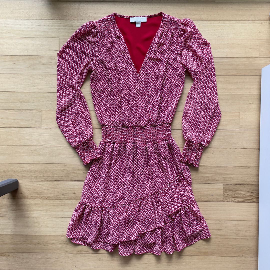 Michael kors pink floral dress hot sale