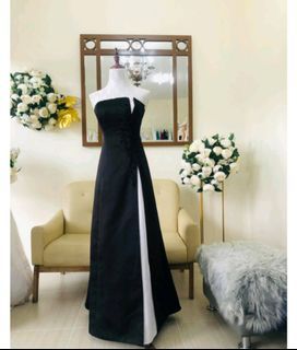 FOR SALE! Minimalist Long Black Formal Gown