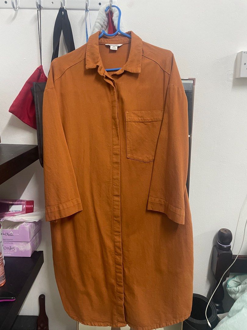 Monki hidden button shirt dress 2025