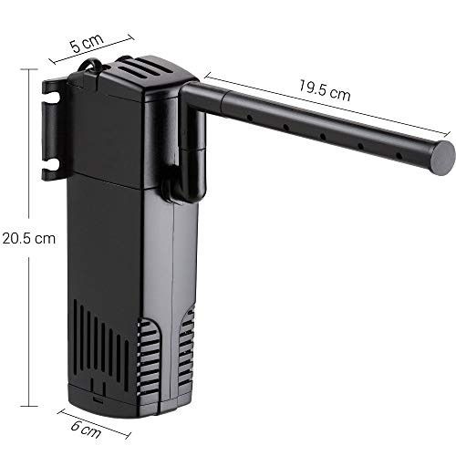 NICREW Fish Tank Filter, Internal Aquarium Filter for Small Tank