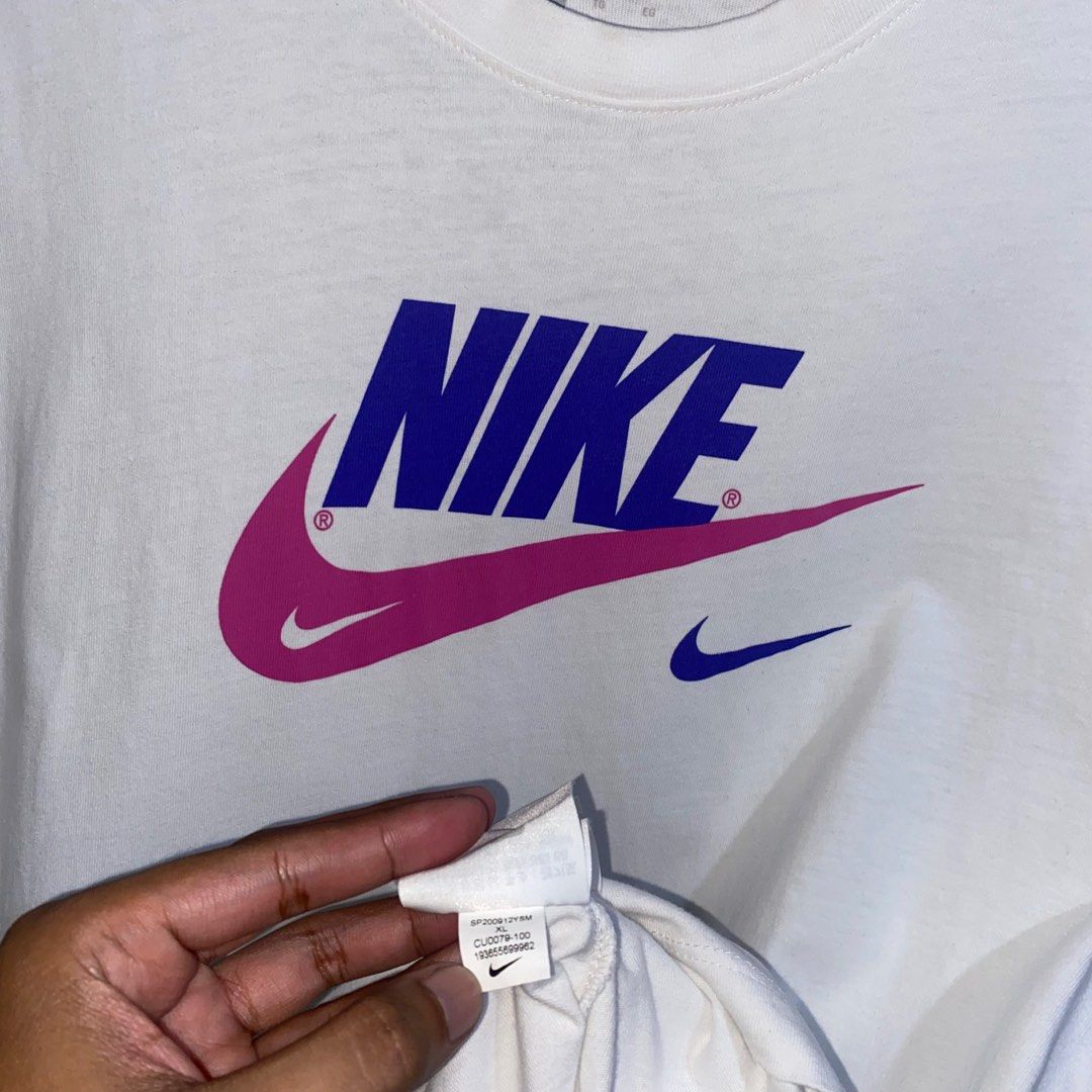 multi colored nike shirt