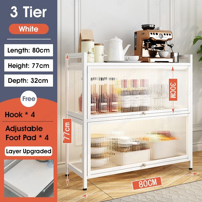 ODOROKU Premium 2/3/4/5 Tiers Heavy Duty Free Standing Black White ...